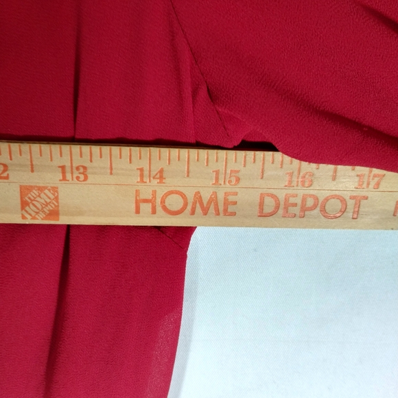 Skirt Society Tiered Maxi Dress XS Red Empire Waist Cottagecore Prairie Vibes - Picture 7 of 11